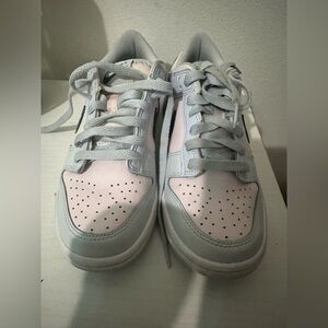Nike Dunk Low - Youth Size 4.5 - Football Grey/Pearl Pink/Mineral Teal